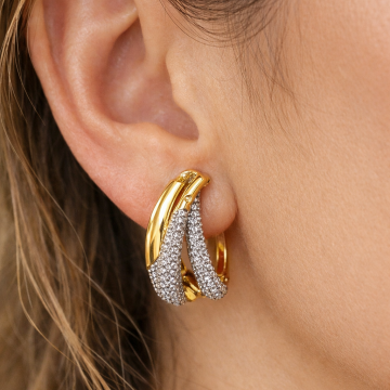 Zirkon Taşlı Tasarım Elegance Küpe